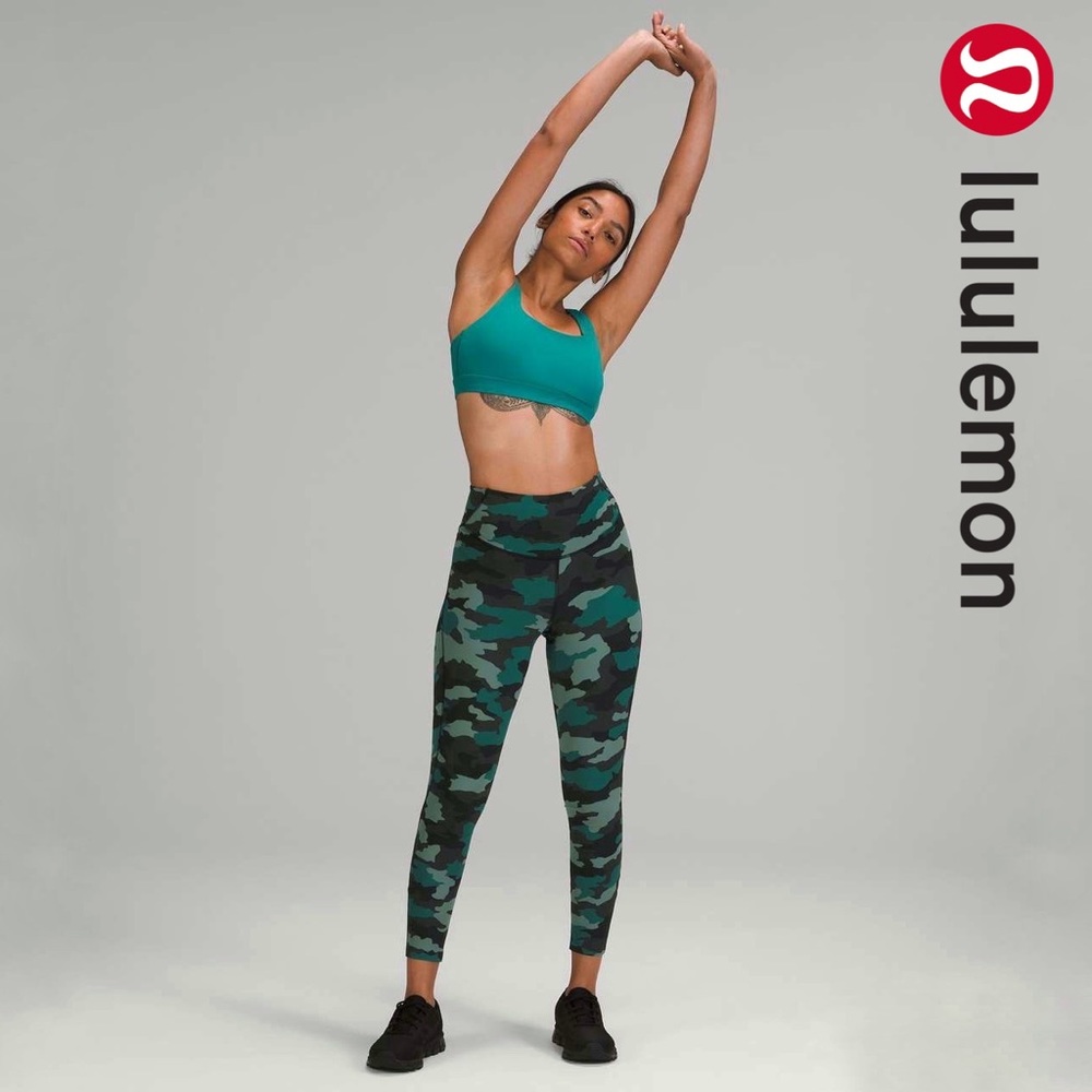 NWT Lululemon Base Pace High-Rise Running Tight 25" Heritage 365 Camo Tidewater
